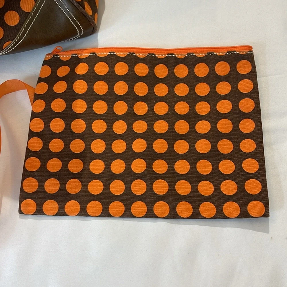 KALENCOM NEW ORLEANS Orange Polka Dot BABY Tote Bag Set